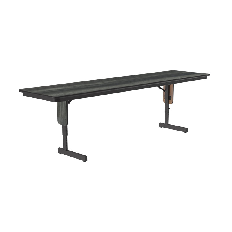 Rectangle Height Adjustable Modular Training Table, New England Driftwood, 30" H x 72" L x 24" W