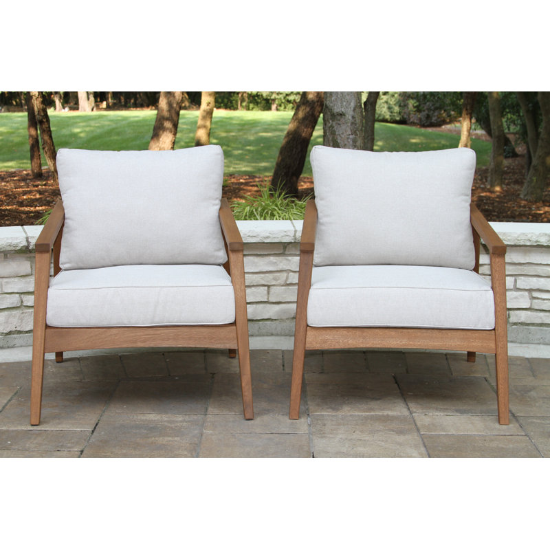 Chaise de patio avec coussins Akiva