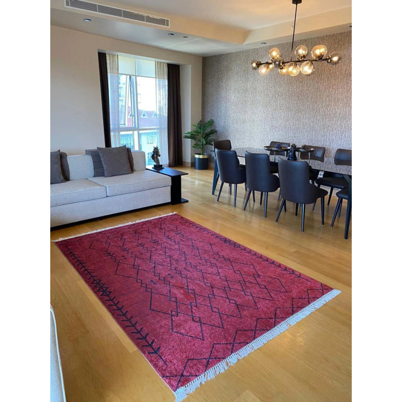 Lao Performance Washable Moroccan Indoor / Outdoor Rug, Runner 3'11" x 8'10"