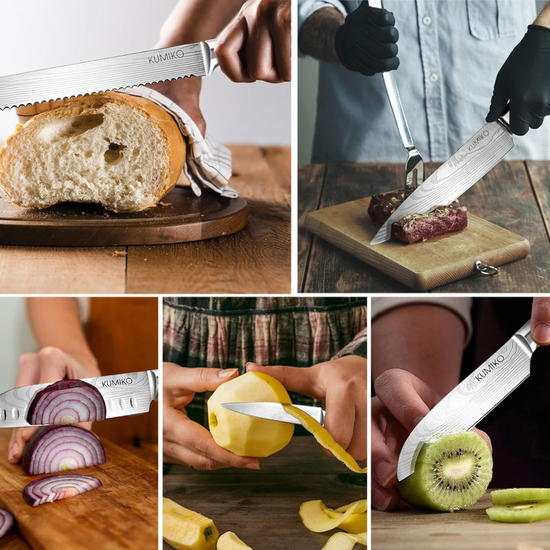 Ensemble de couteaux de cuisine noir