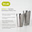 Boîtes en acier inoxydable Advance Boston Shaker