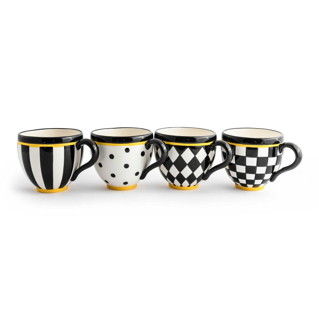 Courtly Check Mugs (Set of 4) MacKenzie-Childs