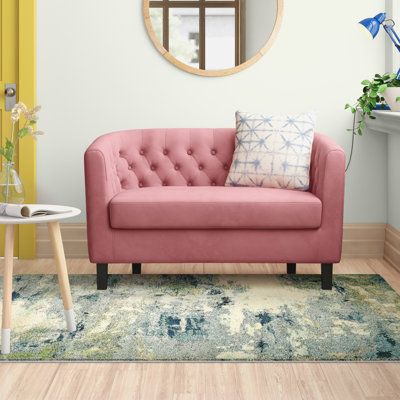 Causeuse en velours argenté Orchid Greta