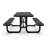 Kristy Commercial Grade Expanded Mesh Metal Outdoor Picnic Table with Anchors-35769256-18937253