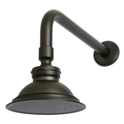 Pomme de douche ronde en laiton 4/13 po Kingston avec bras de douche 12 po Kingston