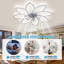 Ventilateur de plafond encastré à DEL à 7 pales et à intensité variable 35 po Falana avec télécommande et APP-1386507214