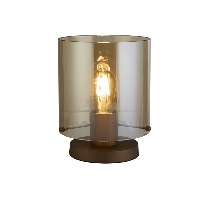 Neavins Metal Table Lamp, Mocha, Amber