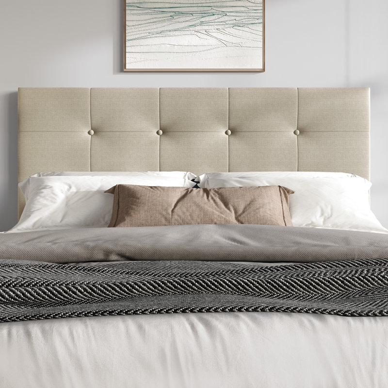 Forest Hill Upholstered Headboard, King, Beige