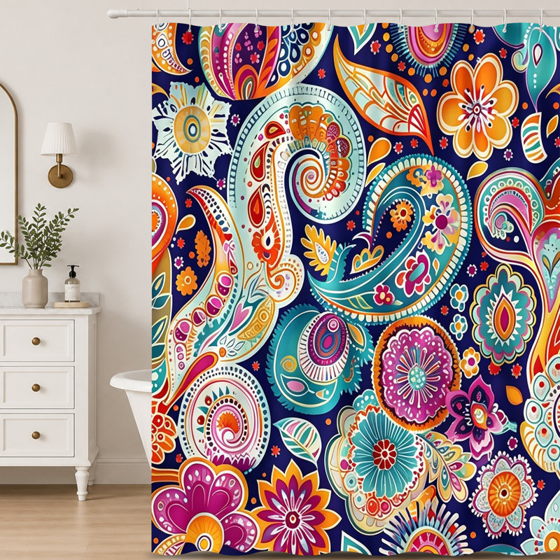 Rideaux de douche avec crochets inclus