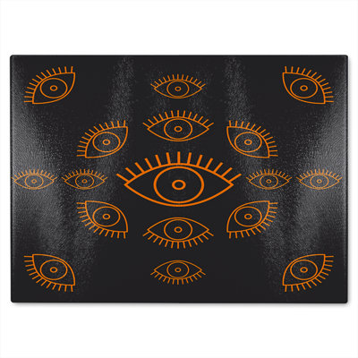 Eye Icon Glass Chopping Board