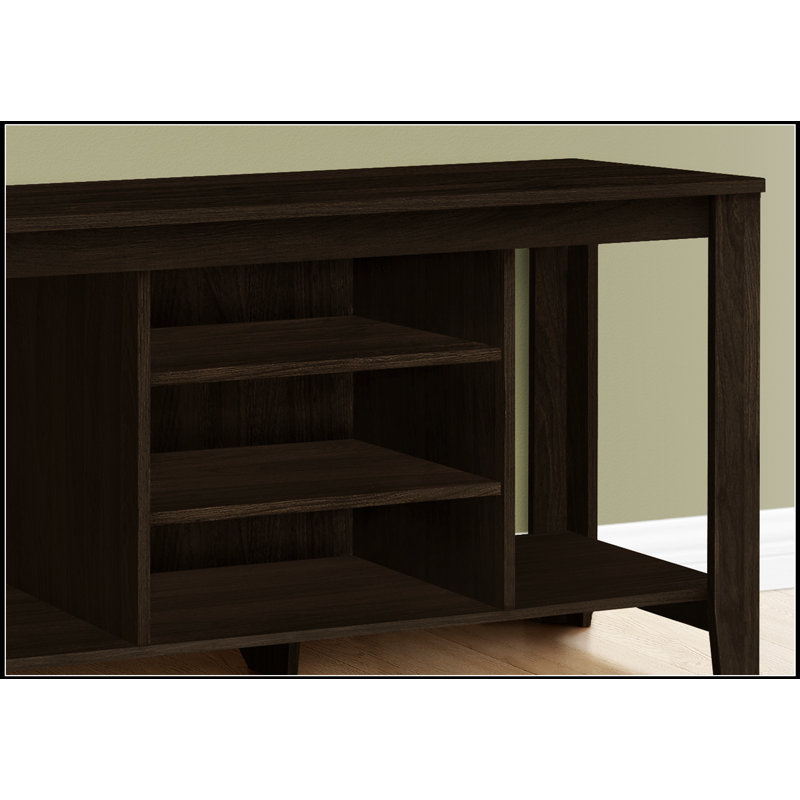 Meuble télé moderne de 48 pouces avec tablettes de rangement, idéal pour les petits espaces et les espaces de vie contemporains