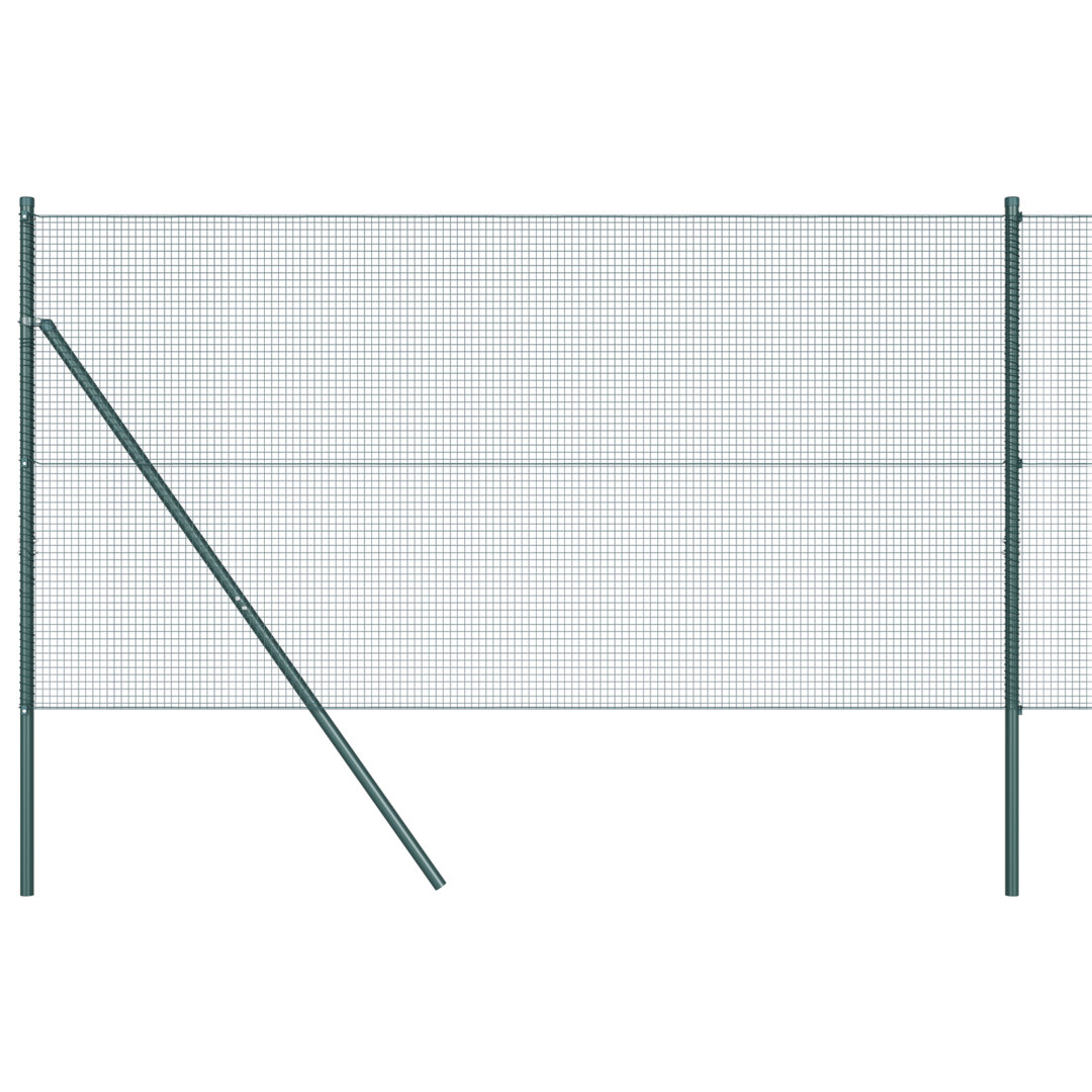 Vidaxl Welded Wire Fence With 7 Posts Steel