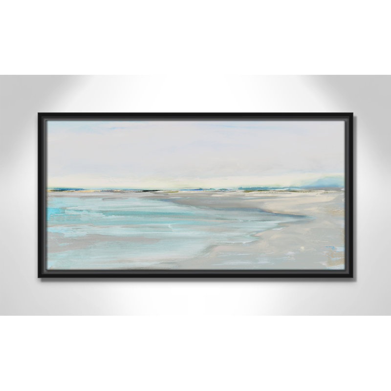 Inlet at Dusk - Panorama Version Print par Val Rhodes, H 13,5 po x l 25,5 po, Noir