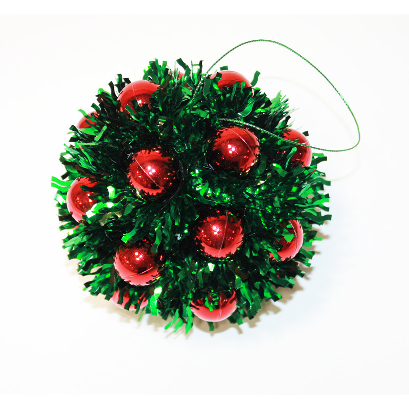 Ornement de Noël 5 po, Rouge / vert