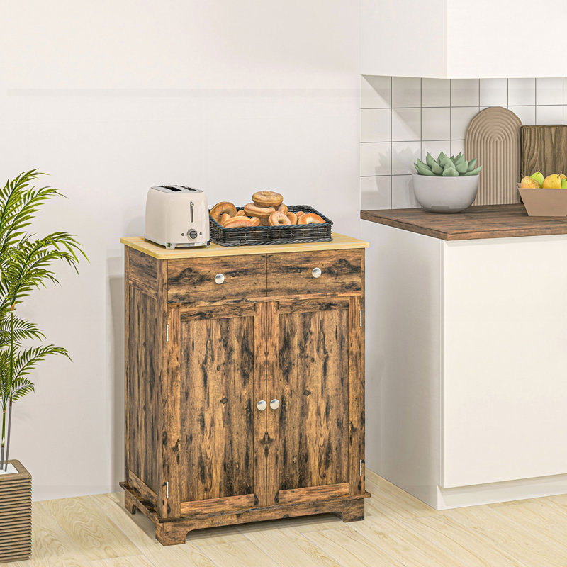 Buffet avec comptoir en bois massif