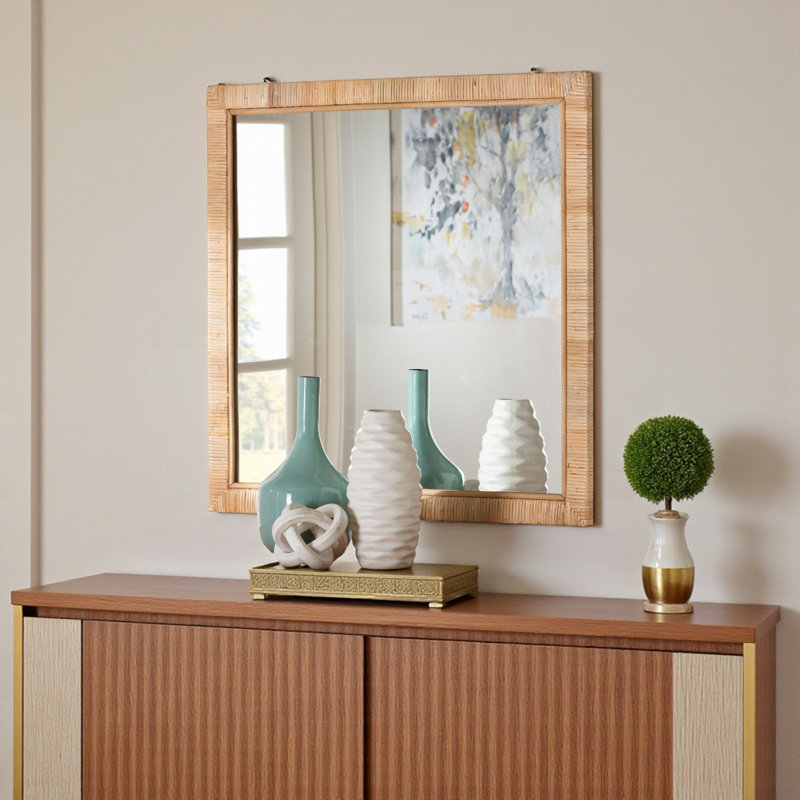 Miroir d'appoint mural Clark, 34,13 po x 34,13 po