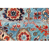 Aryana Wool Oriental Area Rug in Light Blue/Ivory/Red