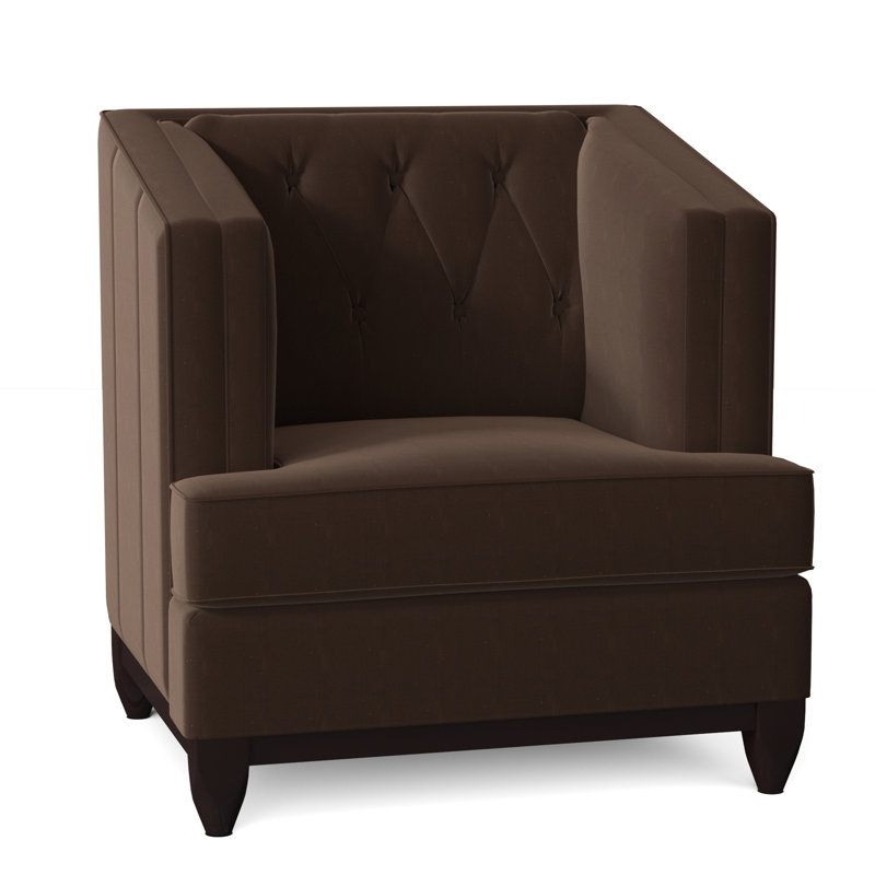 Ali Tufted Armchair, Sachi Chocolate