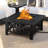 Nox 30 Inch Propane Fire Pit Table with Lid and Lava Rock, 50,000 BTU Outdoor Gas Fire Table, Square Patio Firepit with Steel Frame for Backyard, Deck, Porch and Garden