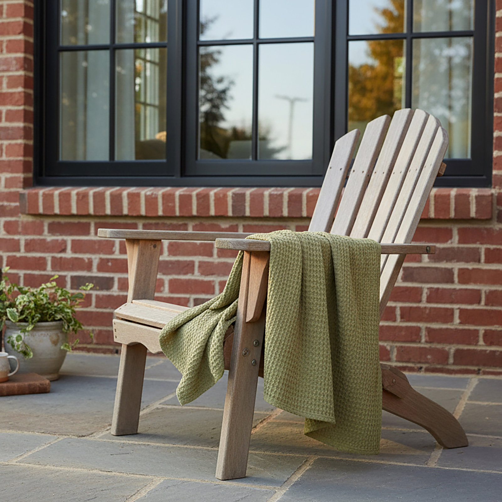 100% Cotton Throw, Sage Green