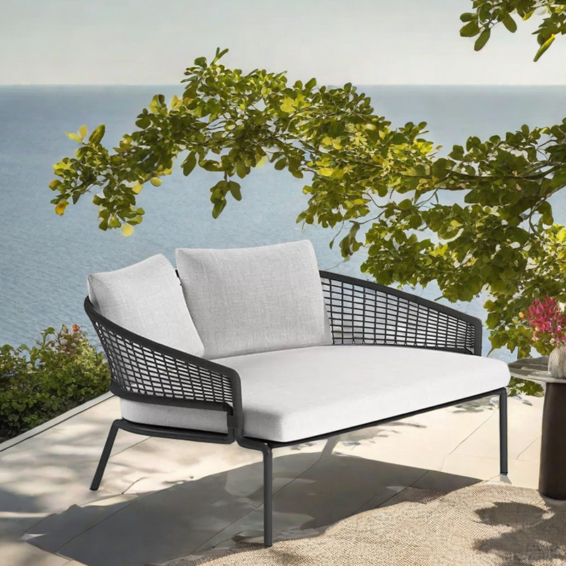62,99 extérieur avec coussins Sunbrella®, Noir