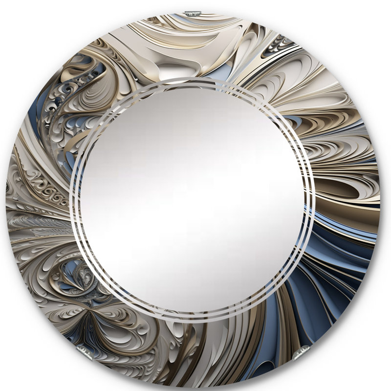 Elberson - Miroir mural moderne rond, 24 po x 24 po