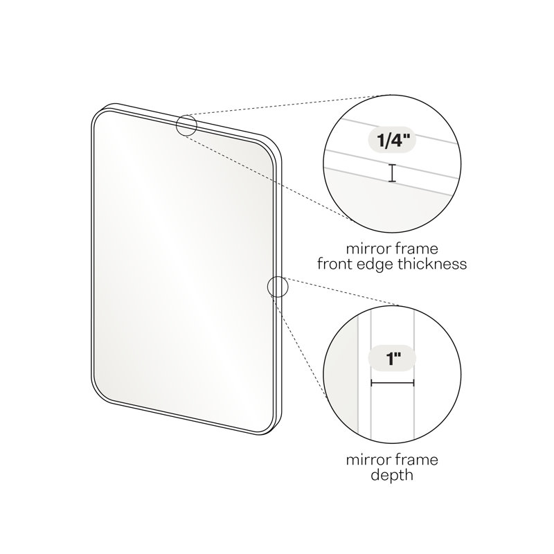 Modern & Contemporay Full Length Mirror, White