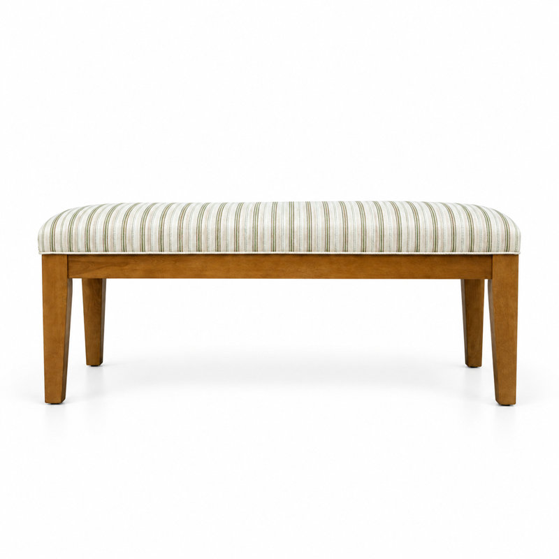 Banc rembourré en polyester Isaura, Green Stripe