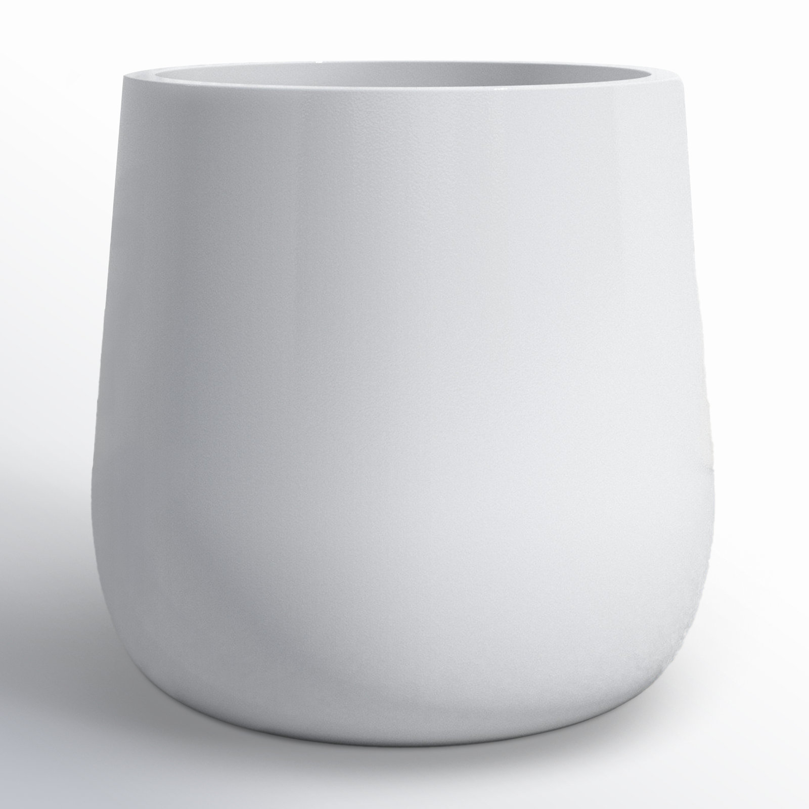 Steuben Pot Planter, 16.25" H x 16" W x 16" D, White