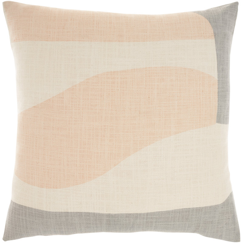 Abstract Cotton Throw Pillow