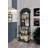 Modern Black Coffee Stand with Compressed Kraft Legs, 19.7 x 55.1 x 11.8 inches | 100% MDF Construction, Stylish Solid Color Design | Perfect for Living Room & Office Spaces, Durable & Elegant
