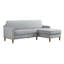 Canapé modulaire en tissu tissé gris clair San Marino 83,5 po