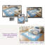 Tapis floral faux cachemire 5 pi x 8 pi avec envers antidérapant en TPE, tapis décoratif doux pour le salon ou la chambre à coucher, bleu-220410518-226312514