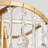 Hilaria 15" Brushed Brass 4-light Glam Crystal Teardrop Tiered Chandelier