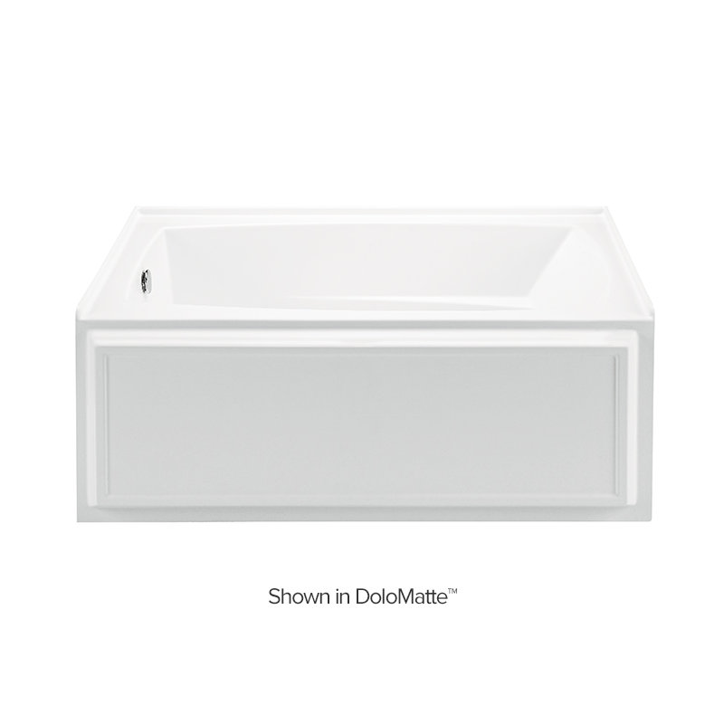 Wyndham 5 Alcove Soaker Tub - Matte, Left