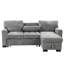 Chaise longue modulaire avec support de rangement et chargeur USB-693529145
