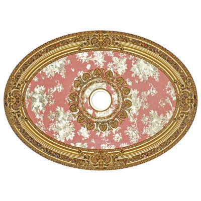 Cadre antique médaillon floral
