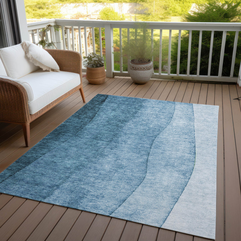 Tapis intérieur / extérieur Kaylani avec envers antidérapant, Rectangle 10 pi x 14 pi