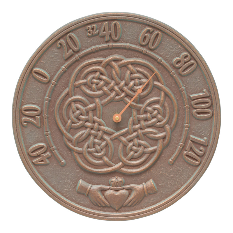Irish Blessings Thermometer, Copper Verdigris