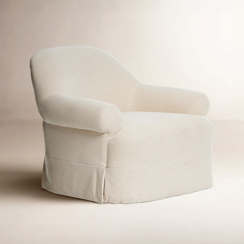 Arden Swivel Chair, Bergamo Parchment