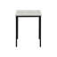 Élégante table 3 pièces avec captation en stratifié gris et en métal noir