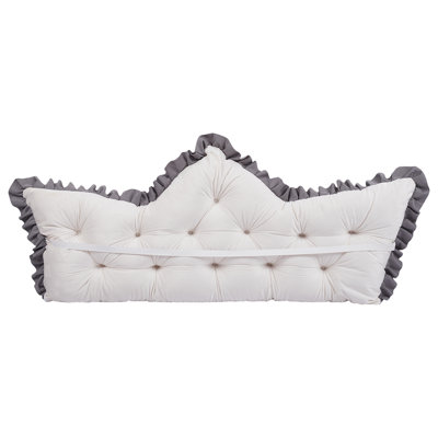 Crown-Shaped Tufted Headboard Pillow