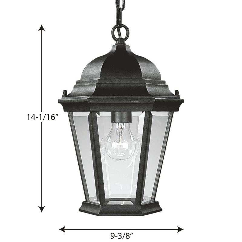 Lanterne suspendue à 1 lumière Triplehorn, Noir