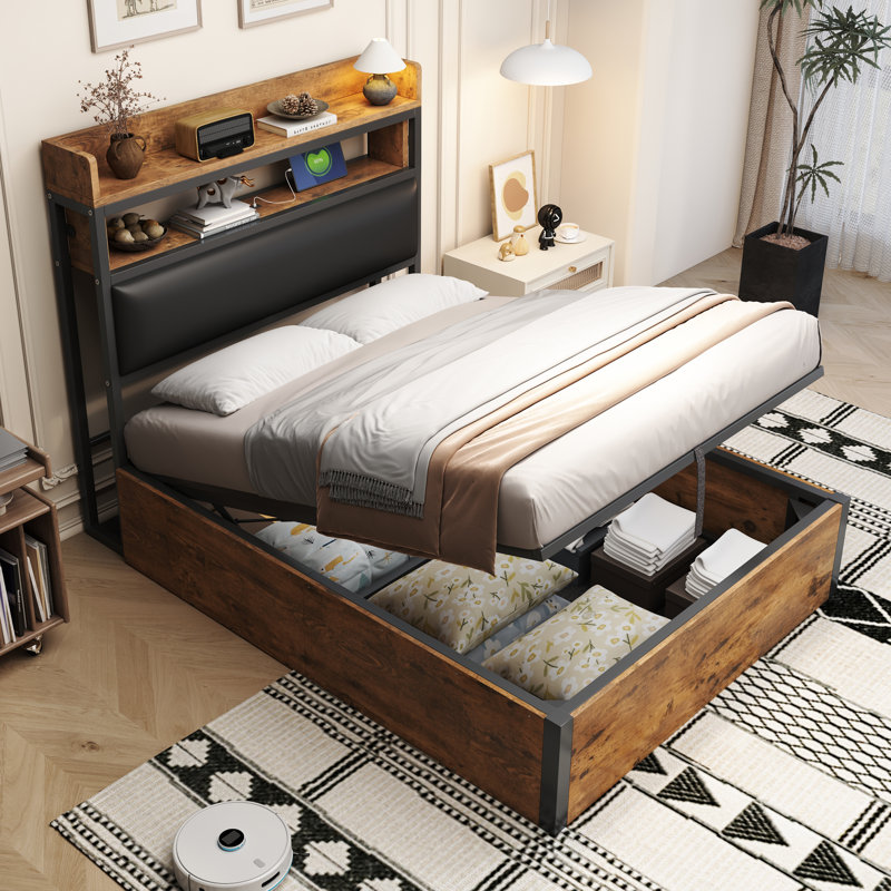 Bed, European Single (90 x 200 cm), Brown