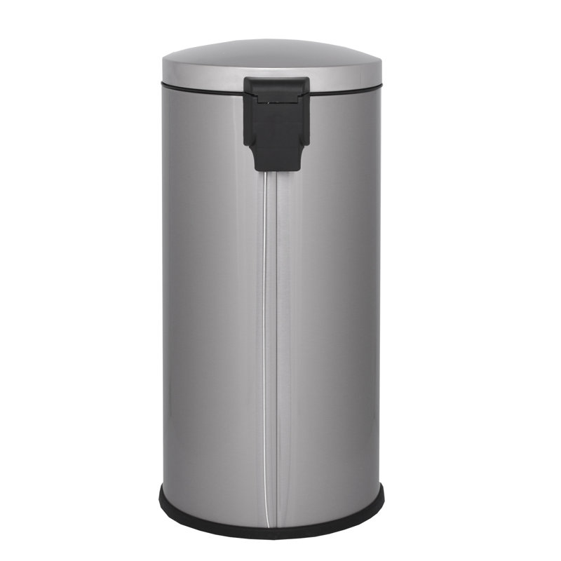 Fingerprint Resistant Stainless Steel Pedal Trash Can Set