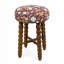 Tabouret de bar rembourré avec cadre en bois d'acacia massif Spindle