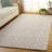 Natural Fiber 225 Hand Loomed Jute/Wool/Pet No Pattern Rug in Natural/Light Blue-1199579971