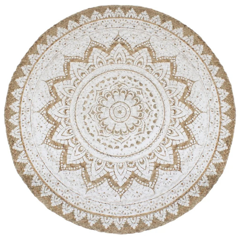 Ahlivia Hand Braided Brown Rug, Round 180cm