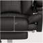 Chaise de bureau avec massage par vibration et fonction de chauffage, avec repose-pieds, noir