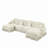 Classic U Shape 4 Seater Modular Sectional Sofa Couch-1628000718